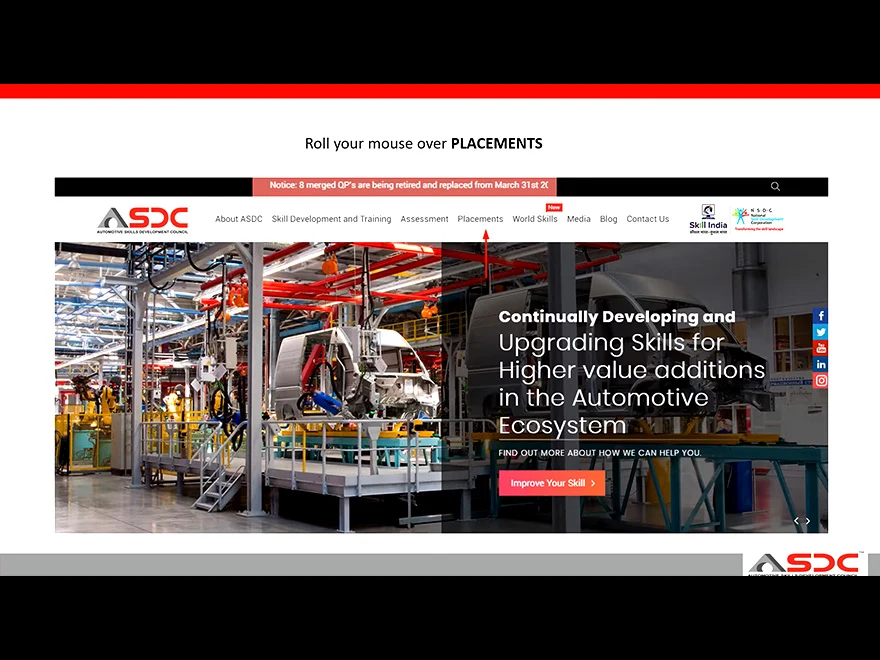 ASDC Website Navigation