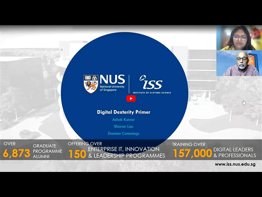 Webinar on Digital Dexterity organised by ASDC & NUS-ISS