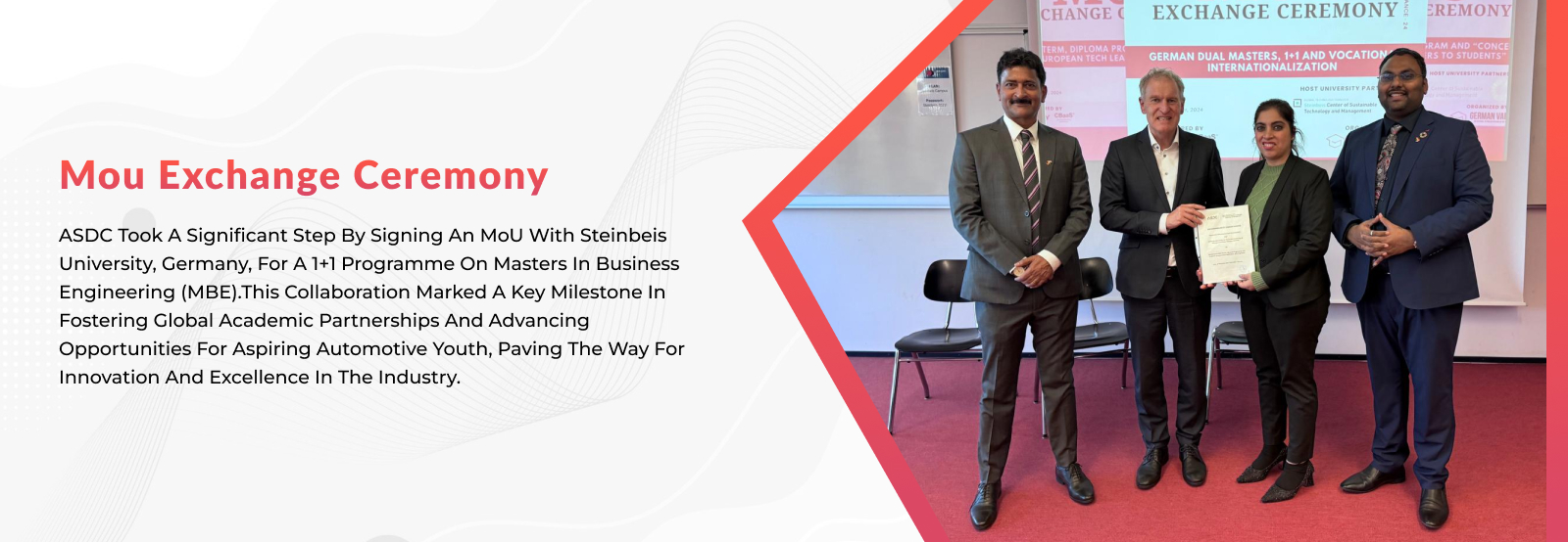 Mou Exchange Ceremony